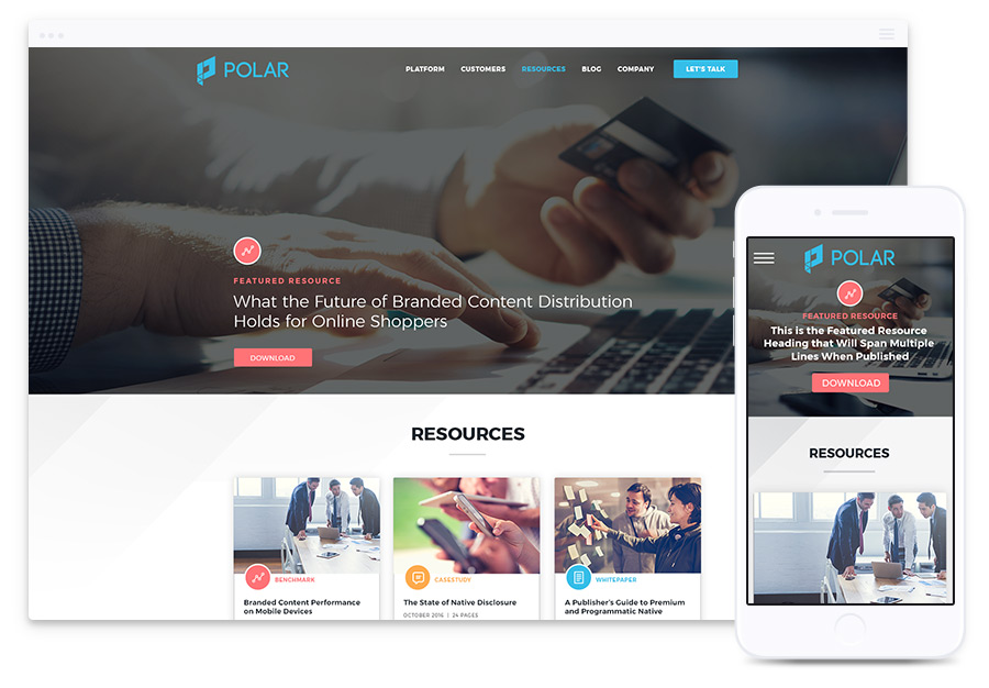 site Design for B2B in Toronto Polar Case Study Parachute Design