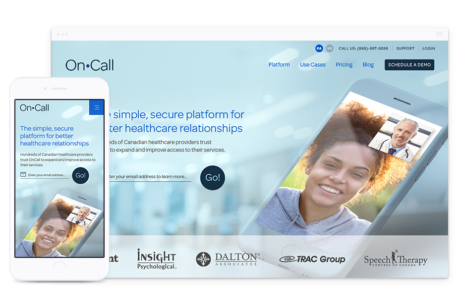 Website Design for Technology Company - OnCall Health