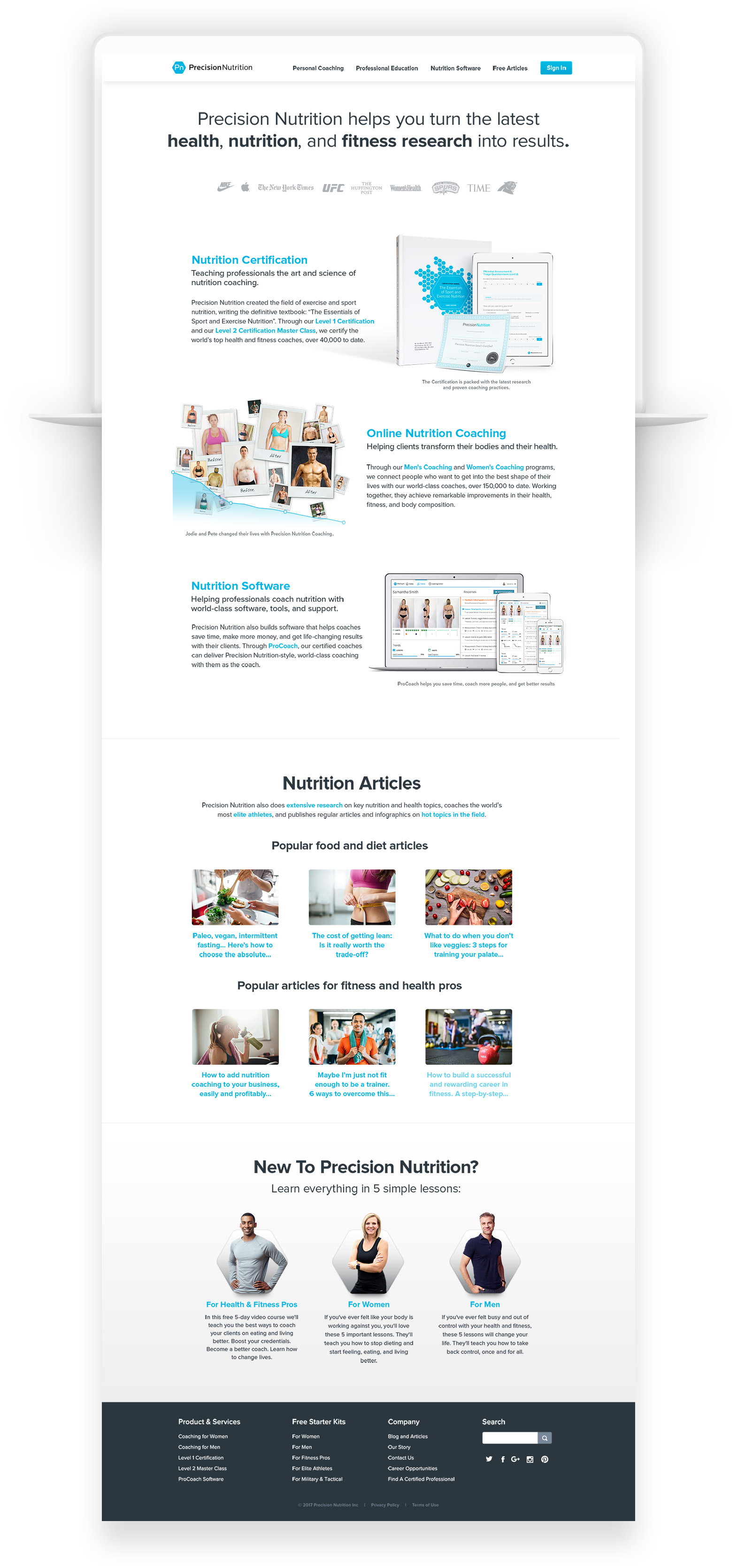 Custom Web Design for Health & Fitness Industry