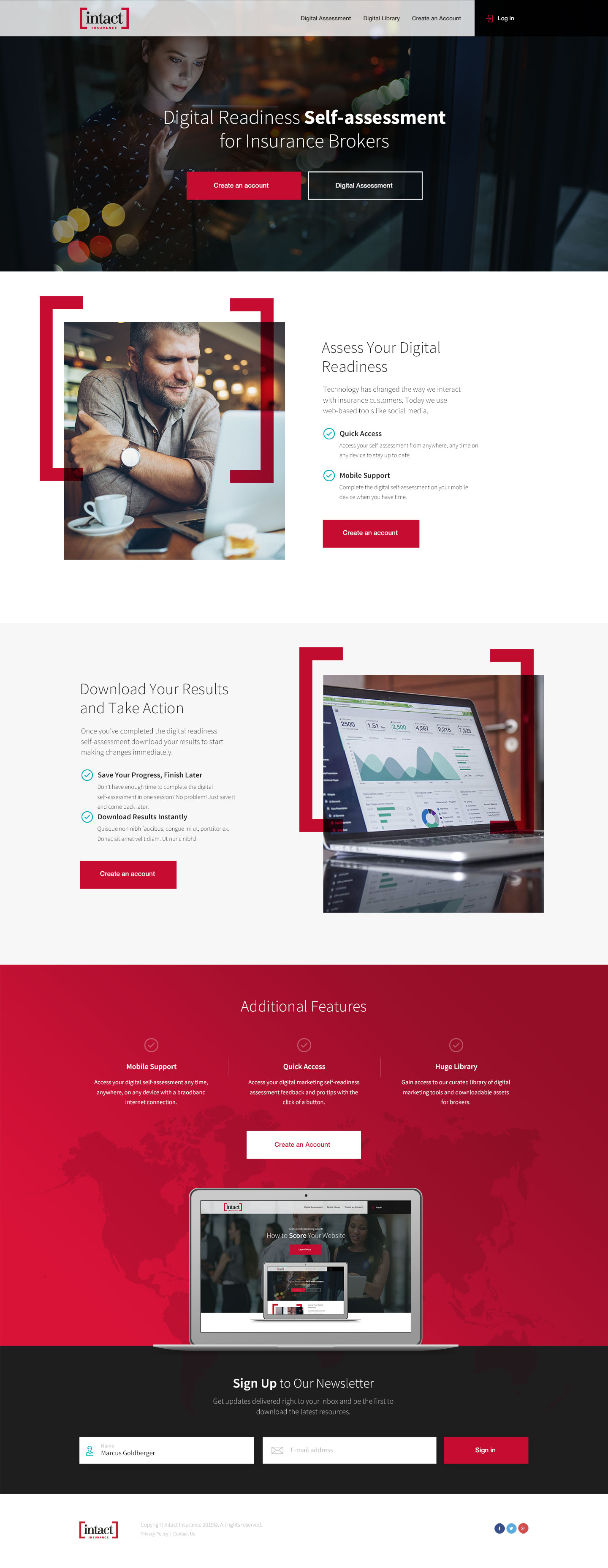 Website Design for Intact Insurance