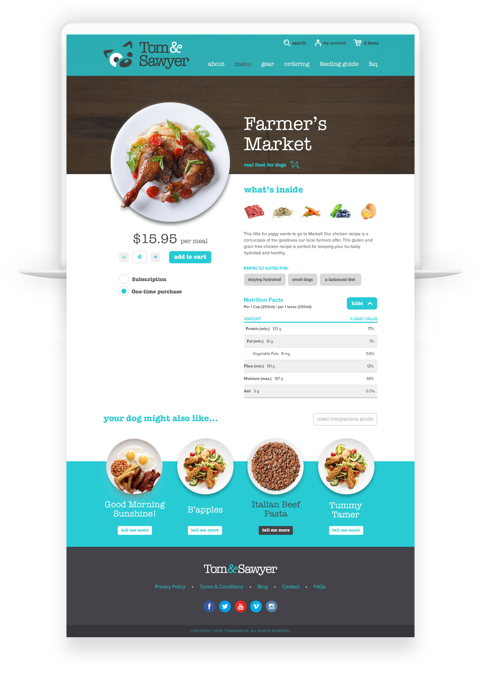 Website Design for Food & Beverage Company - Tom & Sawyer