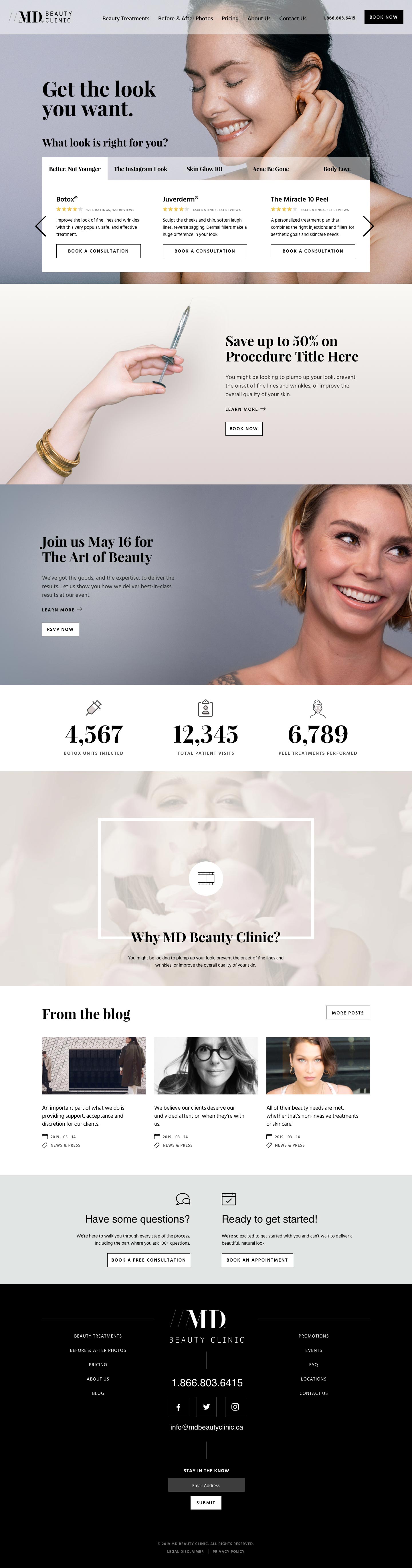 Website Design for Medical Clinic in Toronto - MD Beauty Clinic