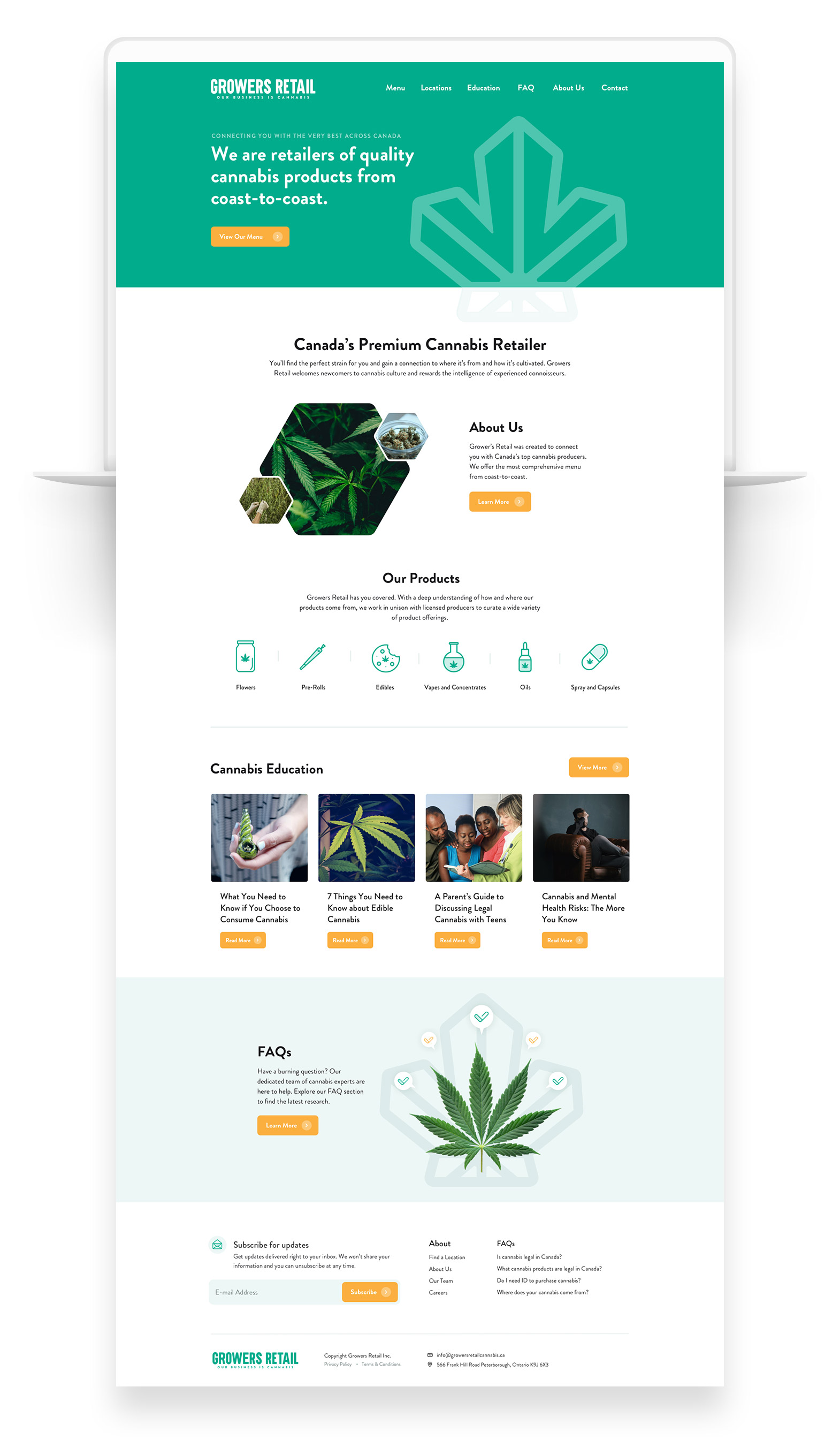 Cannabis Company Website Design