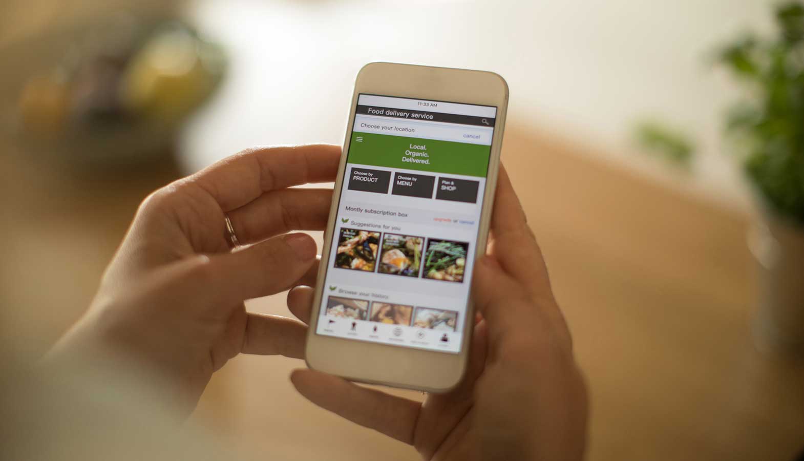 A picture of a mobile device with a dedicated ecommerce platform