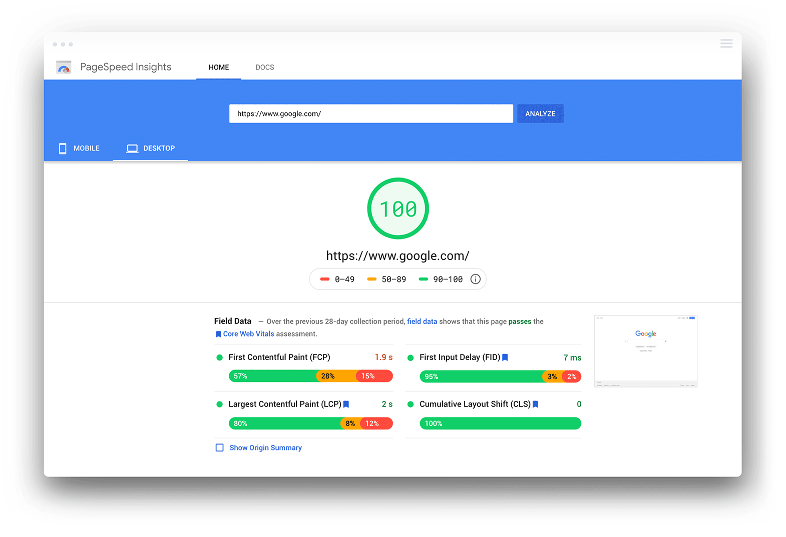 Google PageSpeed Insights