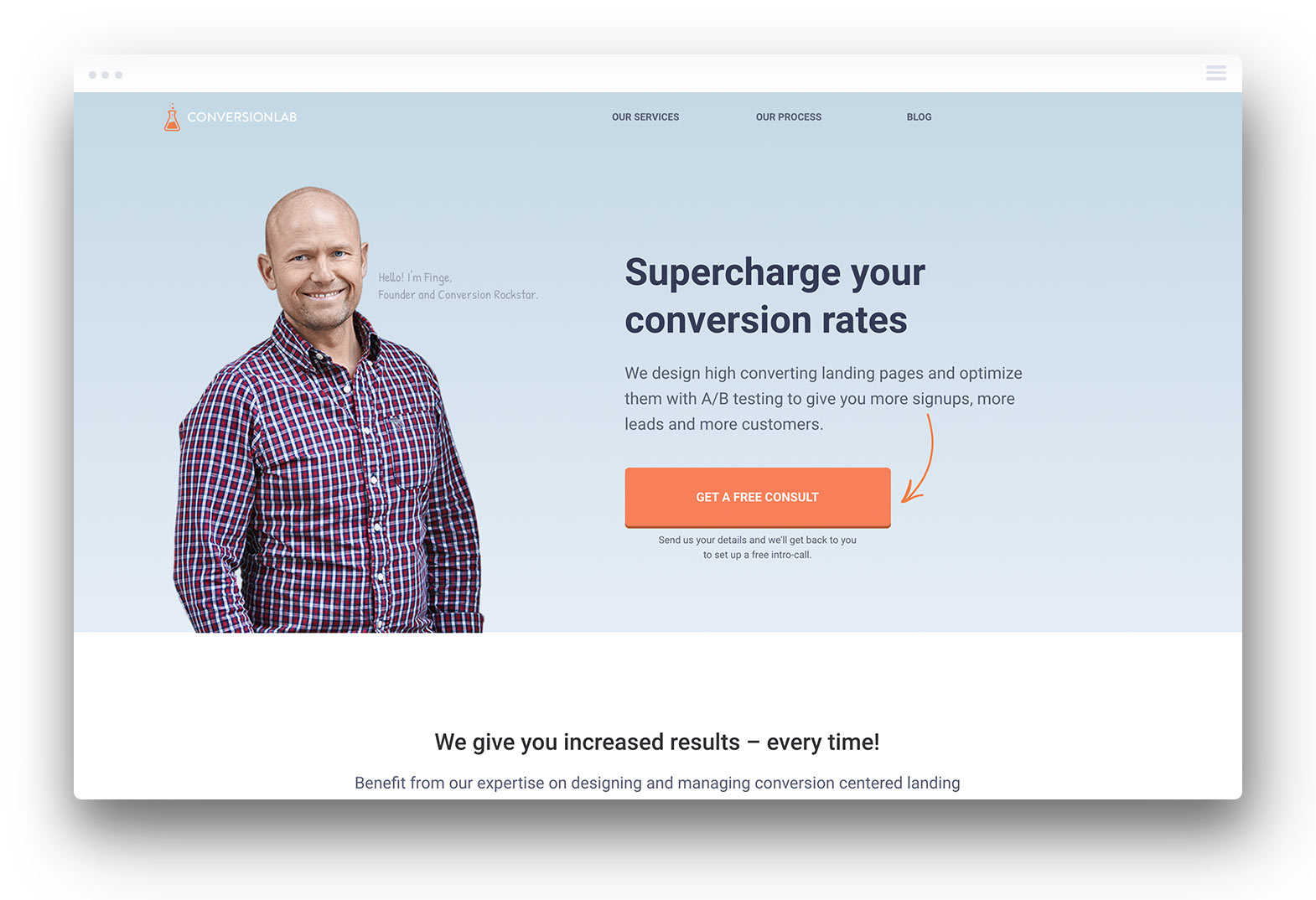 Landing Page Design Example