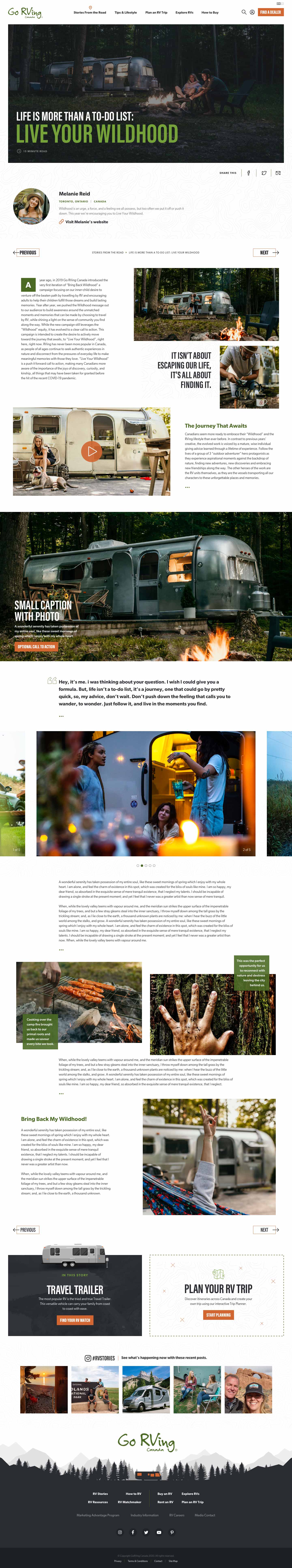 Wildhood Story Page Design