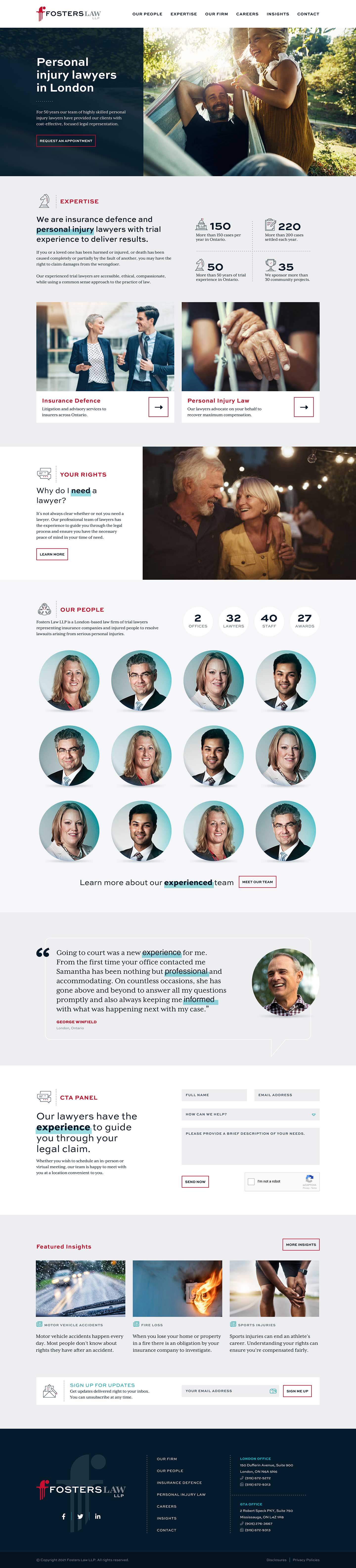 Fosters Law Website Design Case Study