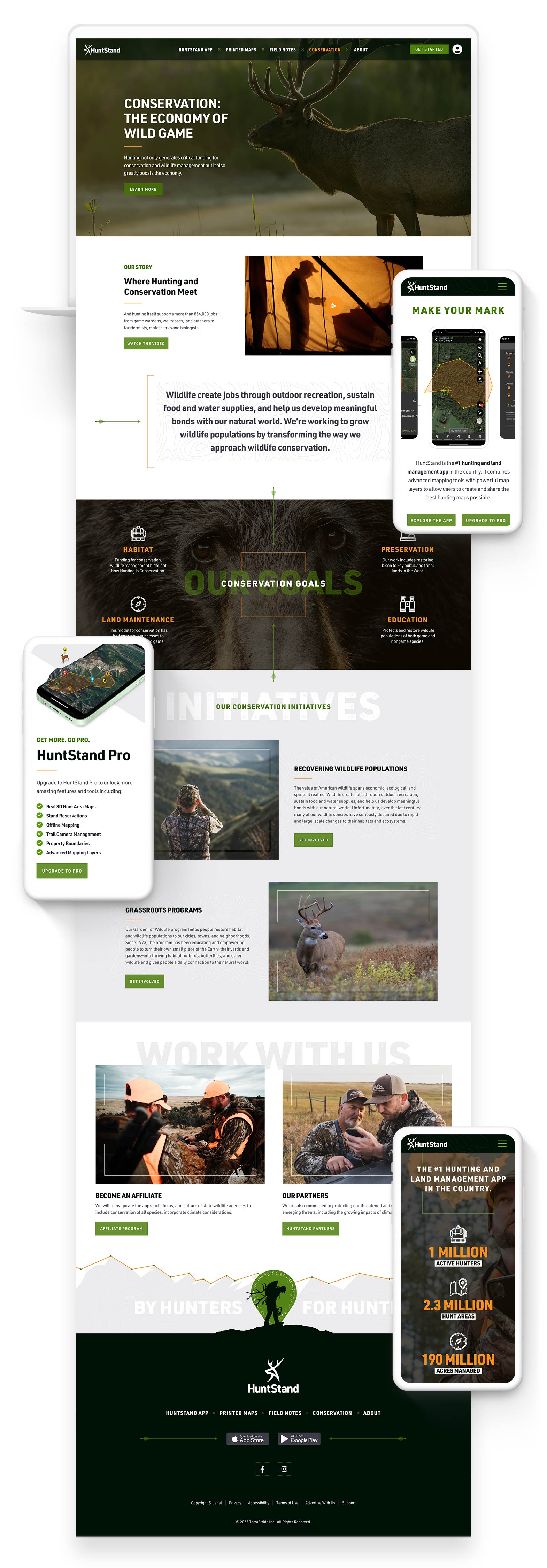 Web Design for Wildlife Conservation - Huntstand