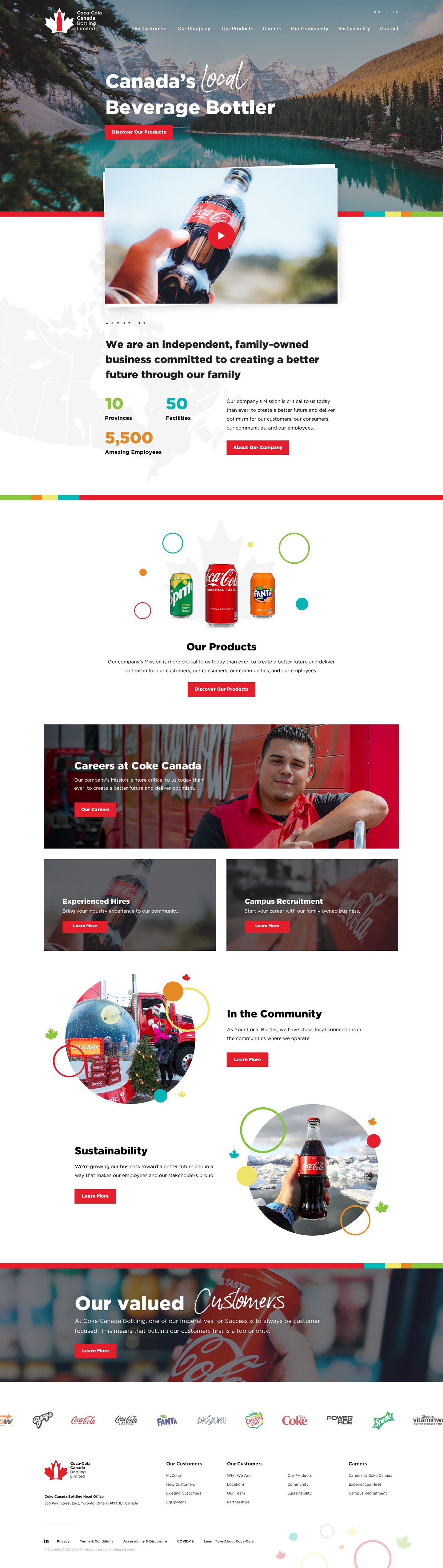 Coke Canada Website Design