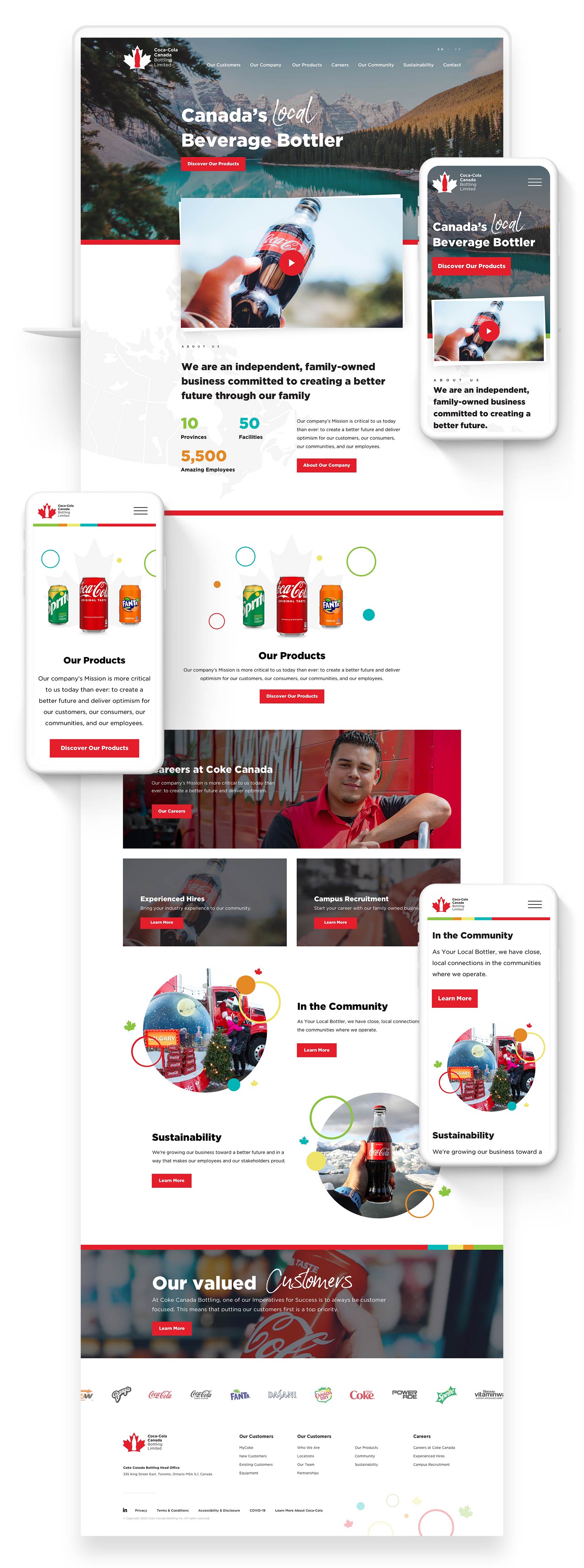 Custom Web Design for Coke Canada