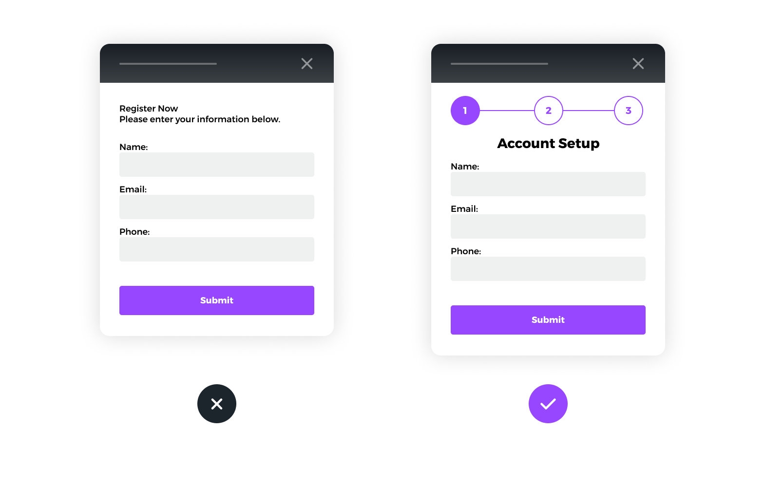 Use Progress Bars For Long Forms