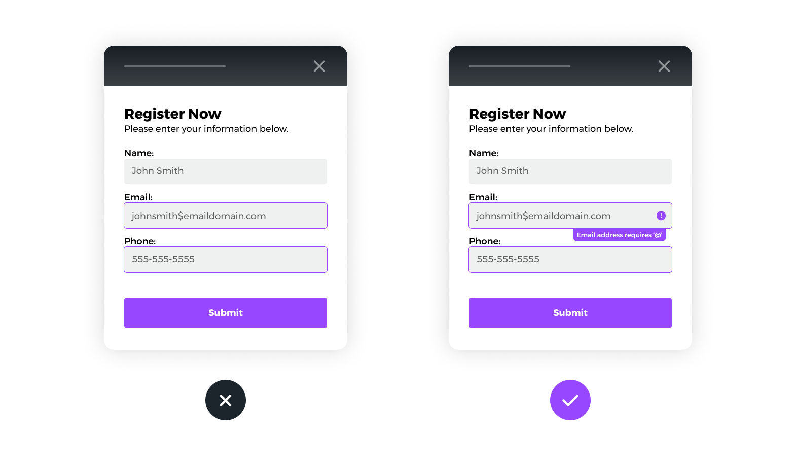 Use Inline Form Field Validation