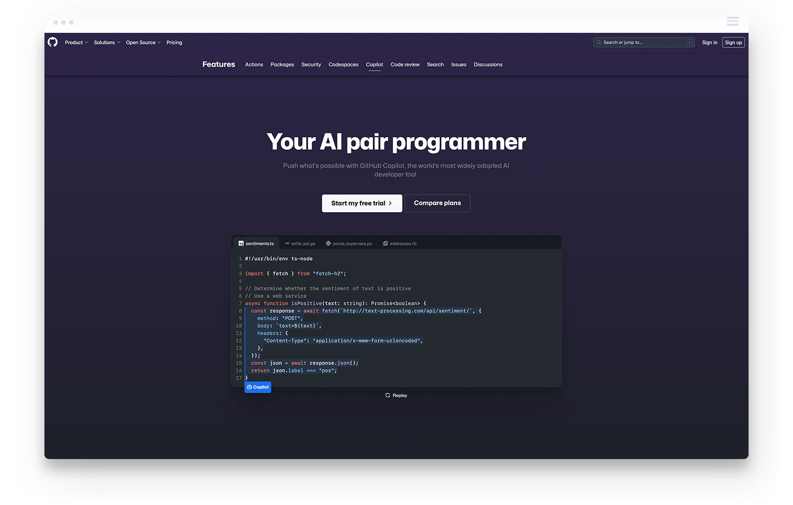 A computer screen with AI website builder