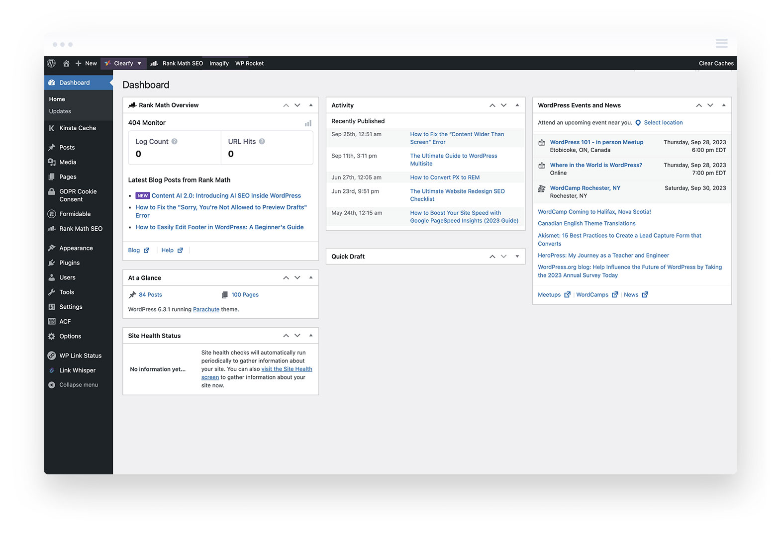 A screenshot of the WordPress Enterprise dashboard, showcasing its features for streamlining content management and collaboration.