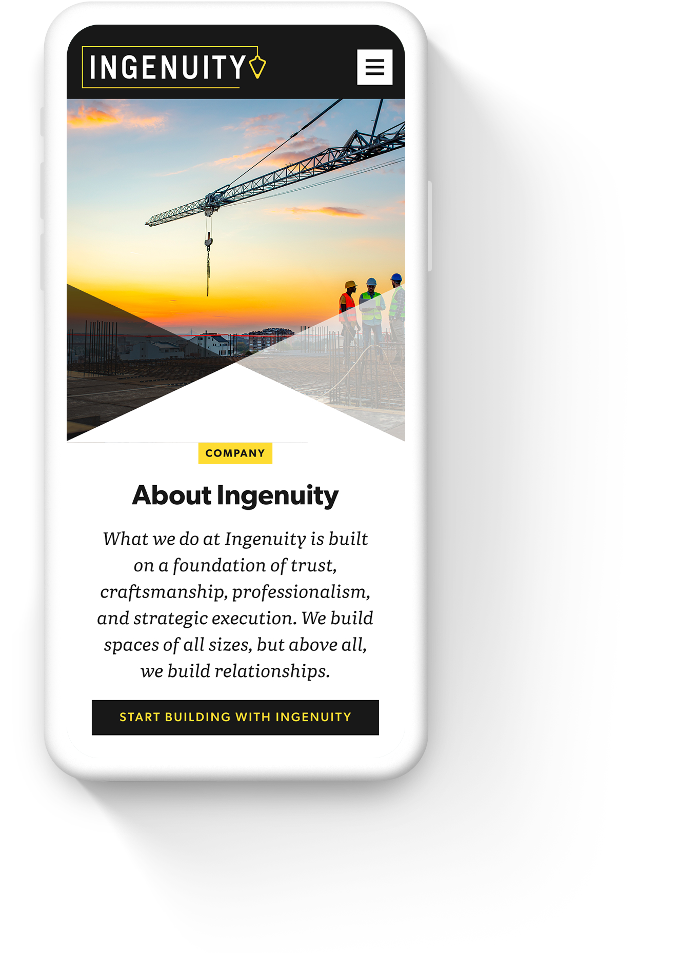 Mobile Website Design for Construction Companies – Ingenuity