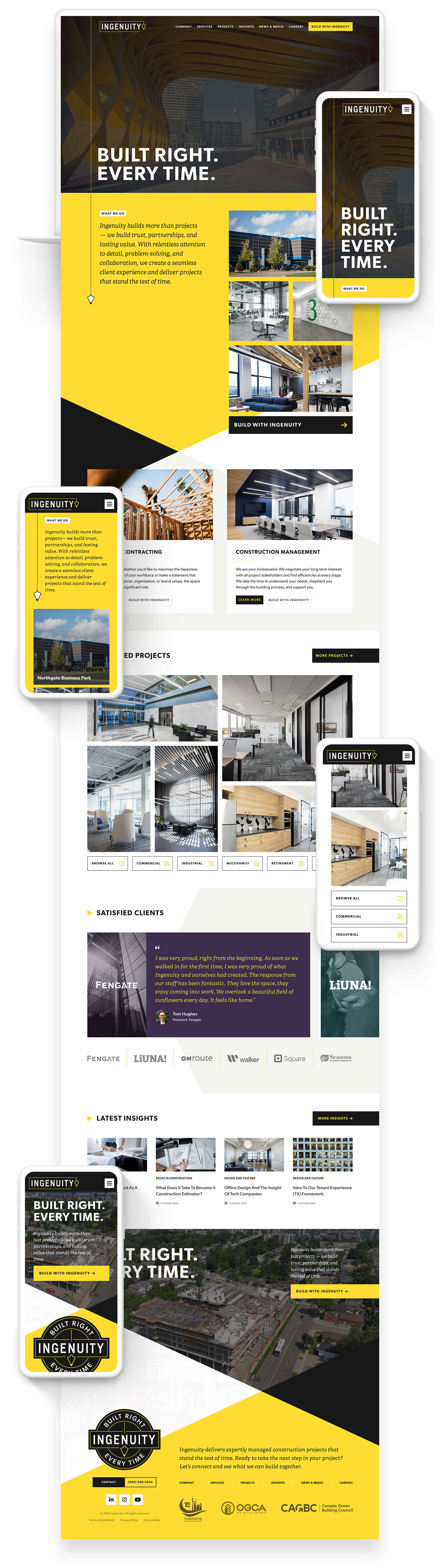 Custom WordPress Website Design for Construction Companies – Ingenuity