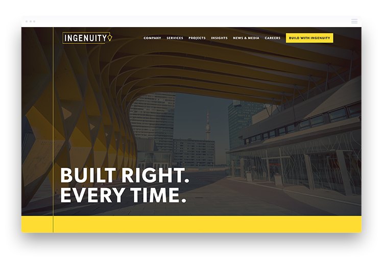 Construction Firm Web Design Case Study for Ingenuity