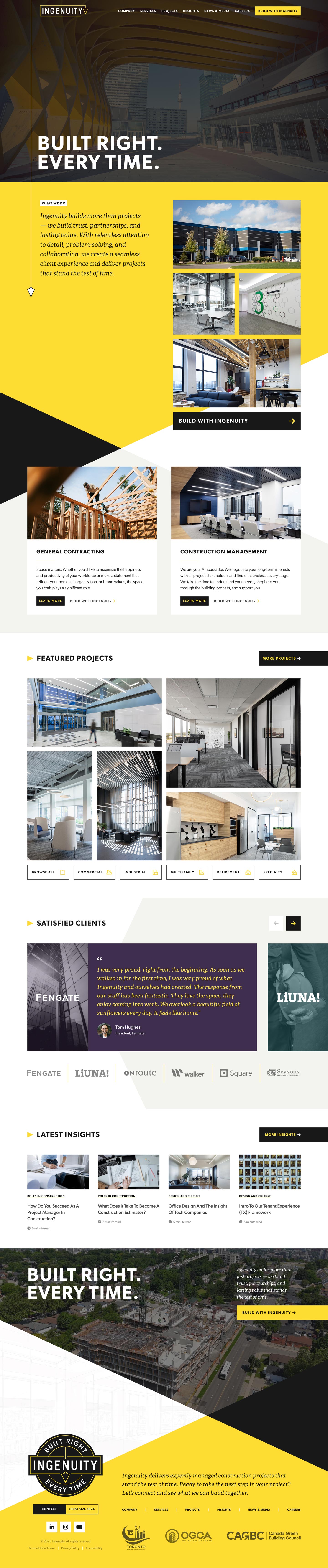 Website Design for Construction Companies – Ingenuity