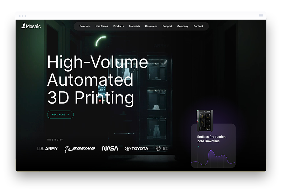 Industrial Web Design Case Study for Mosaic Manufacturing