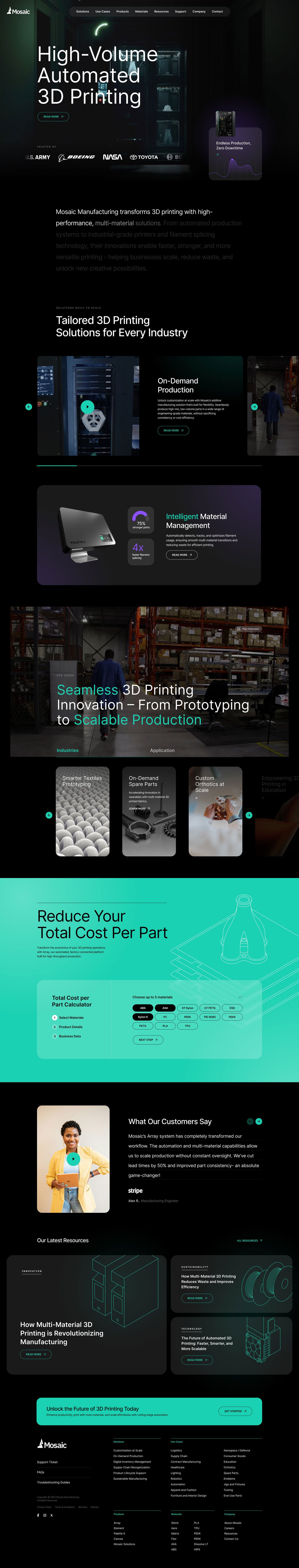 Custom WordPress Website Development for Mosaic Manufacuring