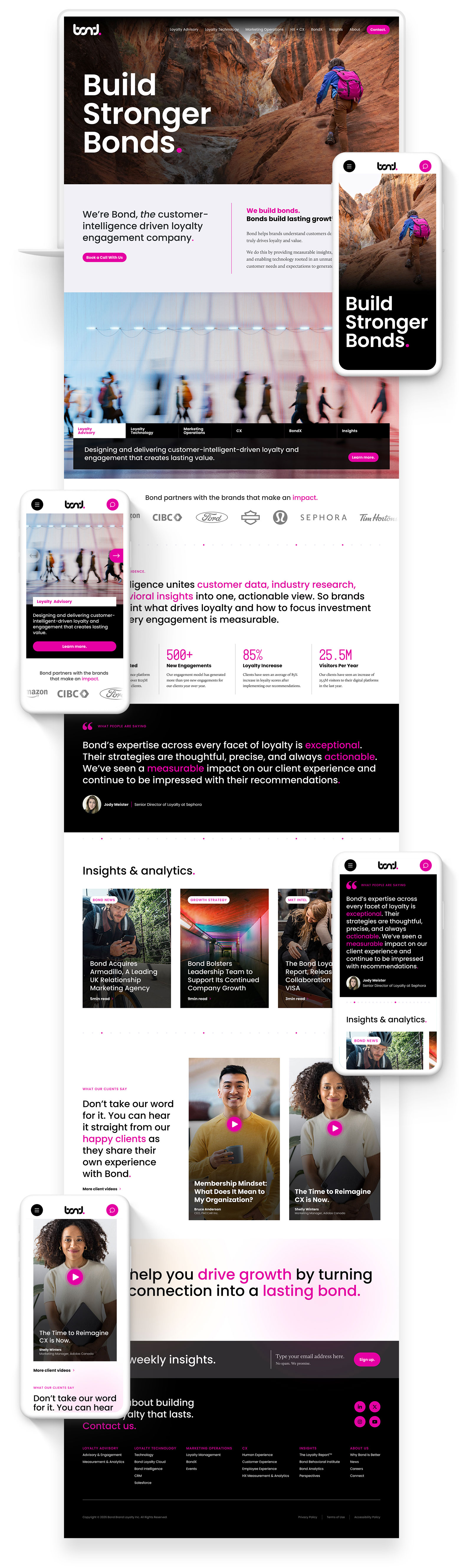 Consulting Agency Website Design for Bond Brand Loyalty