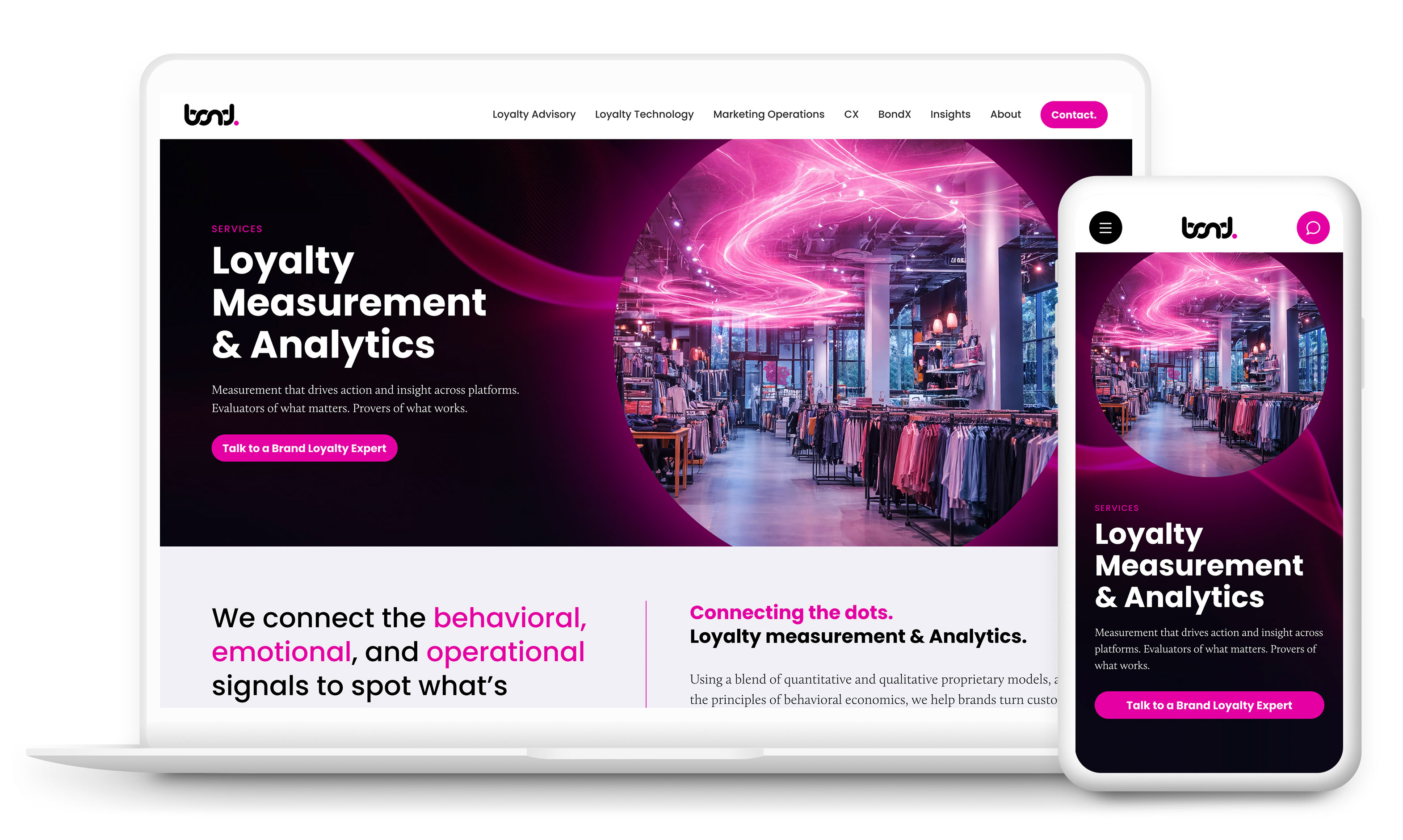 Bond Brand Loyalty Website Design